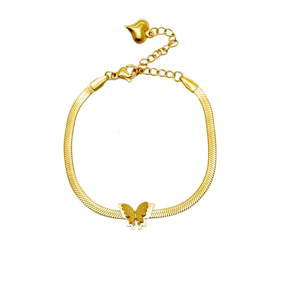 Armband Schlangenkette Schmetterling